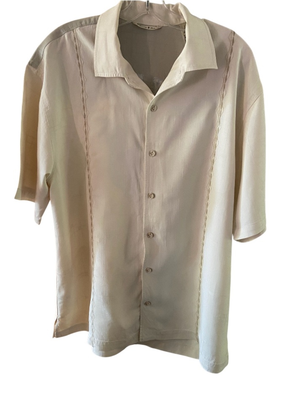 Tommy Bahama Tropical Aviator Embroidered Y2K Shirt Men’s Large Eagle Back Silk